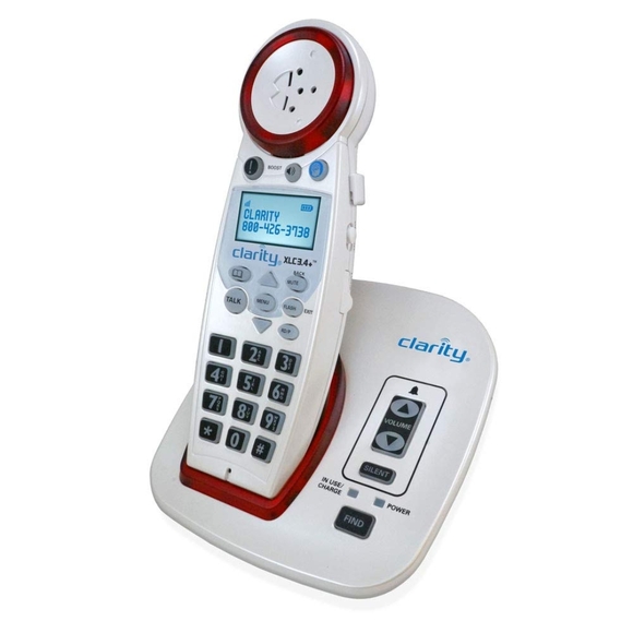 Red and White Cordless Home Phone - Picture 1 of 5